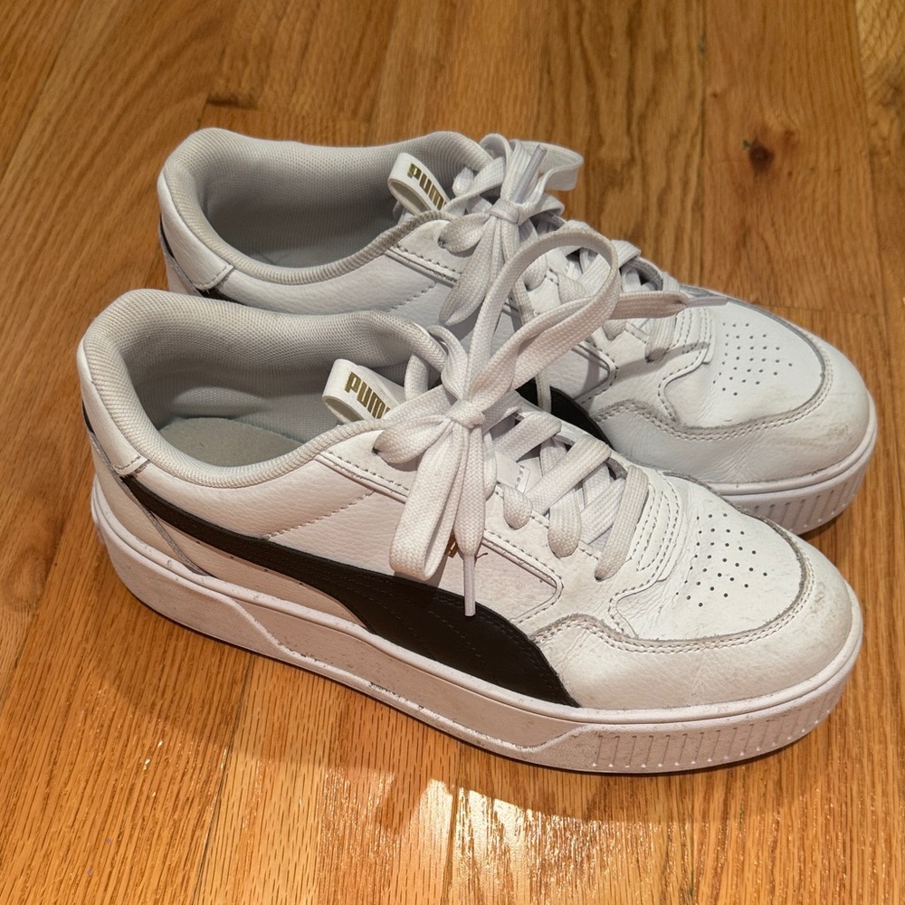 Puma Classic White and Black Sneakers